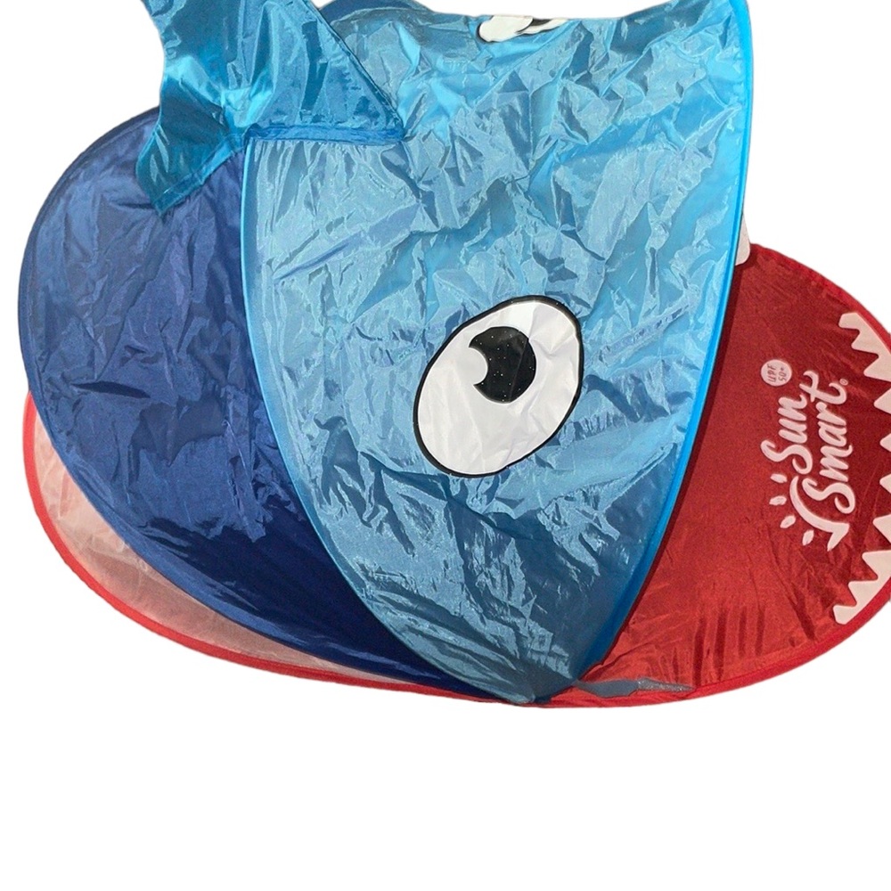 •AQUA LEISURE•KIDS' 6mo+ SHARK CHARACTER ON-THE-GO POPUP SUN SHELTER SUMMER TENT